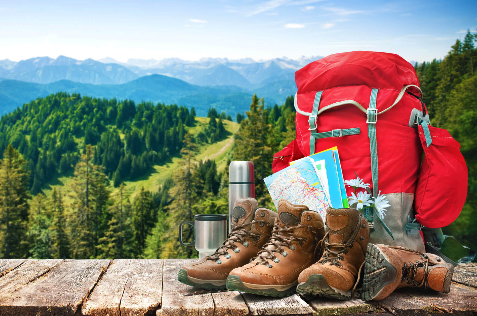 Wanderausrüstung und Wanderbekleidung
