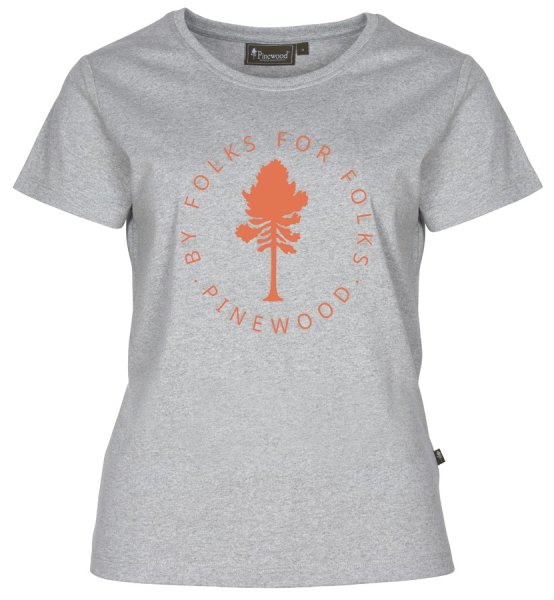 Pinewood Tree Damen T-Shirt L.Grey Melange M