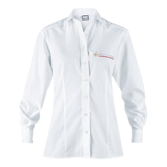Feuerwehr-Damen Bluse 1/1 Arm BW VwV2013 100% Baumwolle Weiß 40