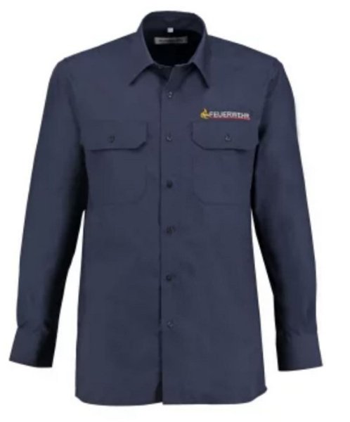 Feuerwehr-Diensthemd 1/1 Arm BW VwV2013 100% Baumwolle